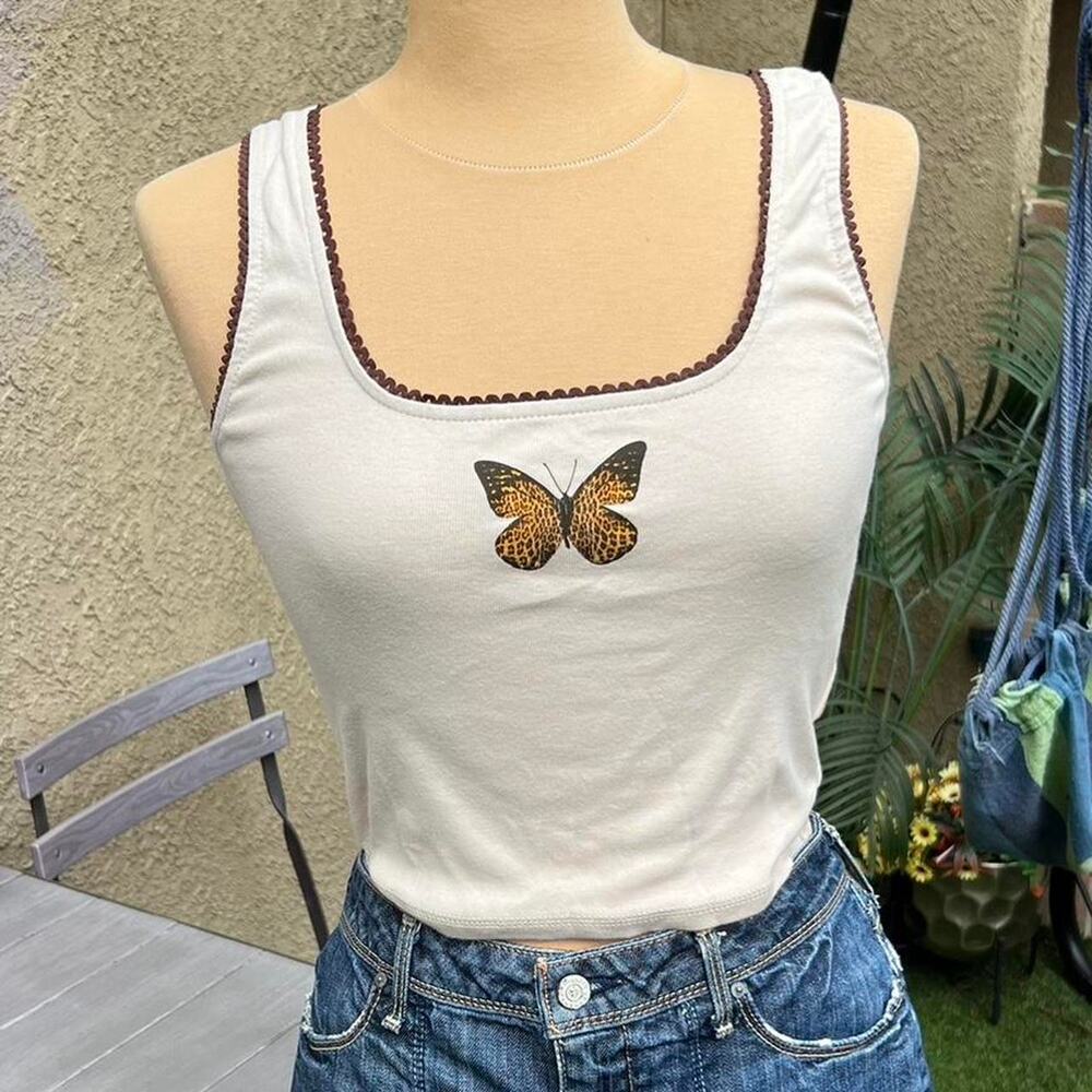 NWT Forever 21 Y2K Style Butterfly Tank Top